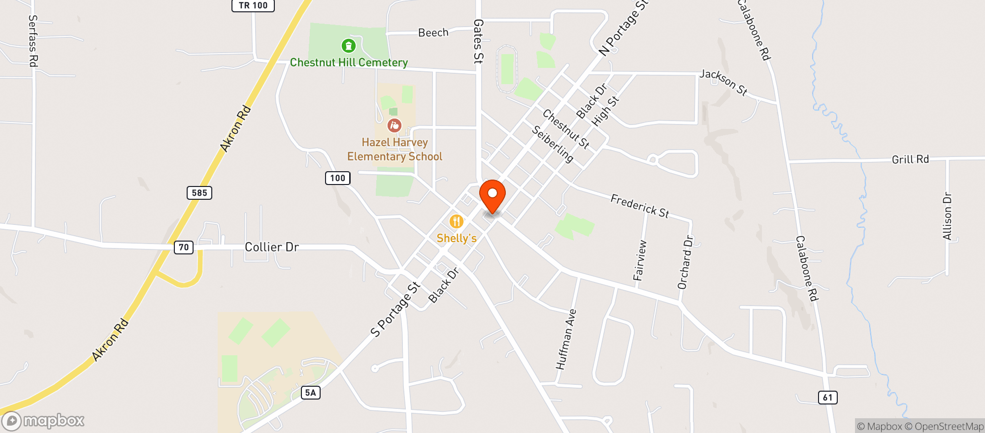 Map showing Iadoylestown Bev Cntr{cls