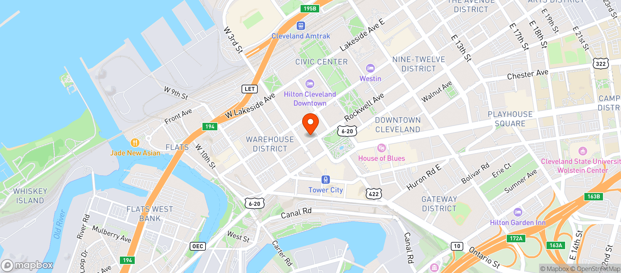 Map showing Fahrenheit