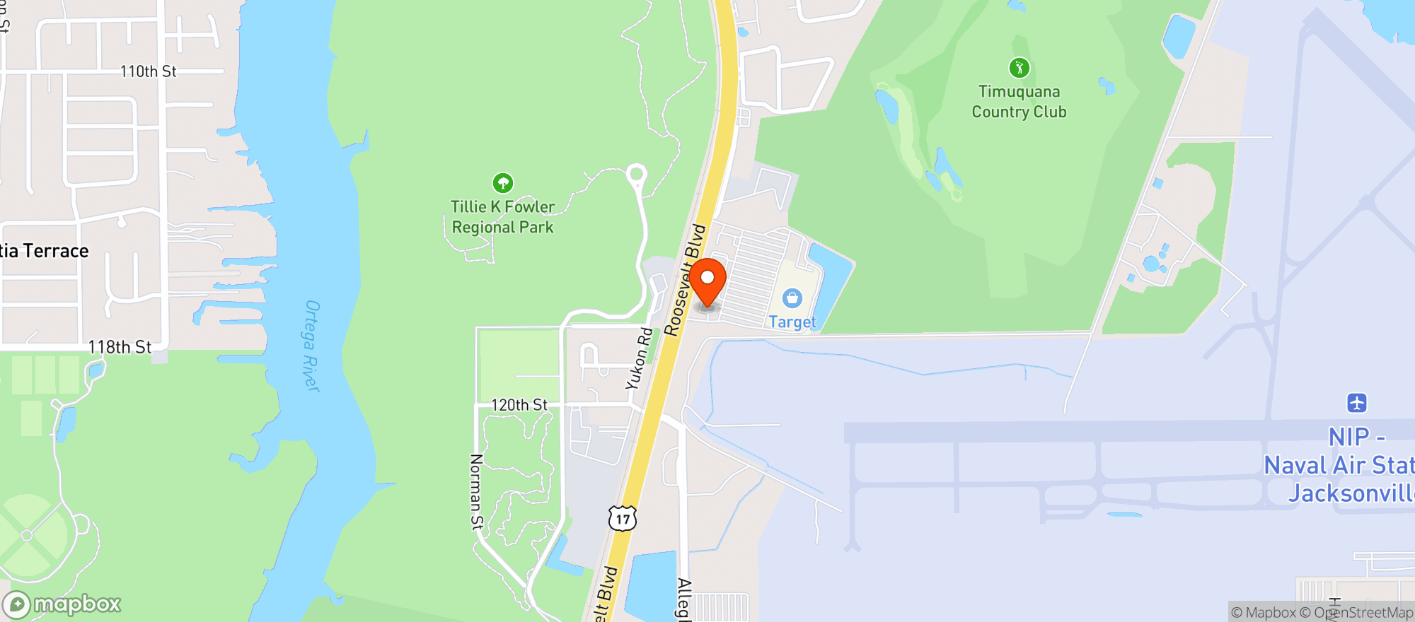 Map showing Supertarget