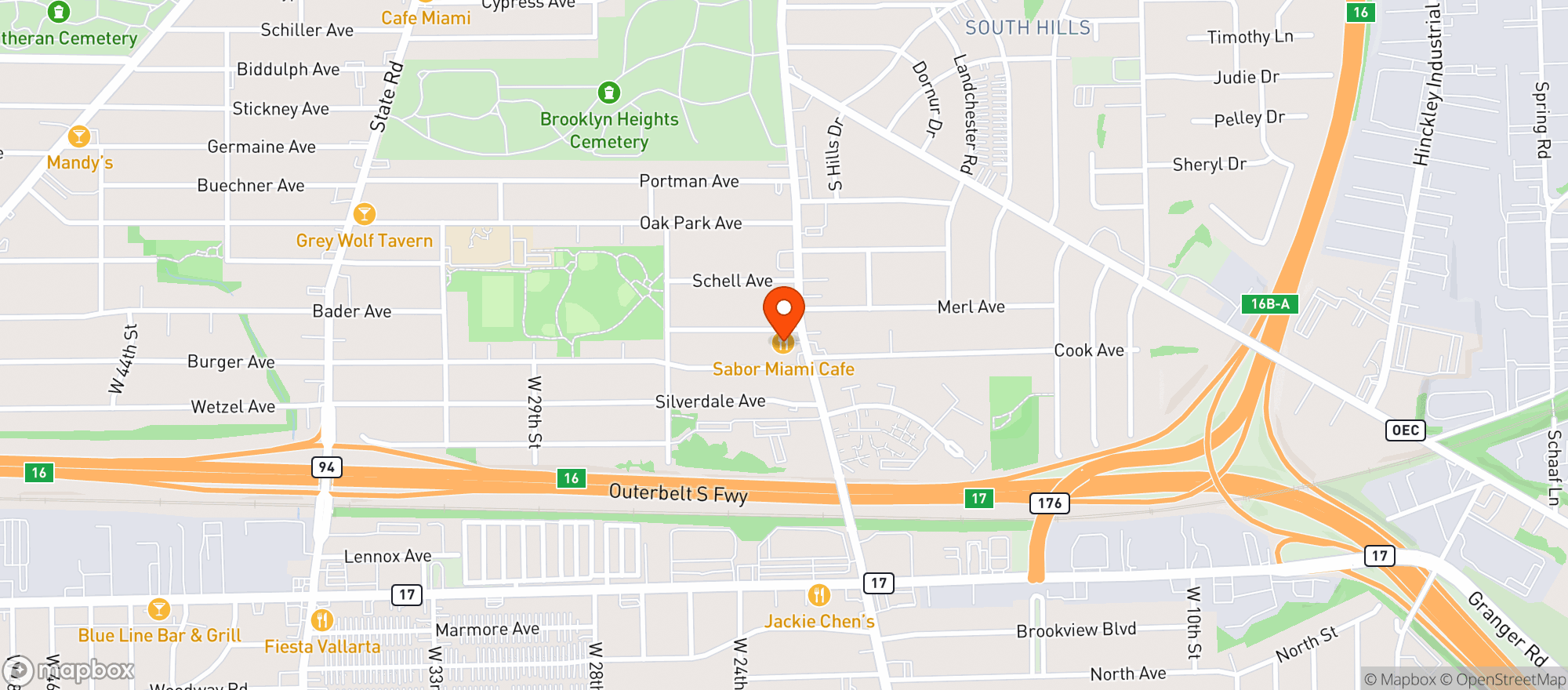 Map showing Mini Mart Express