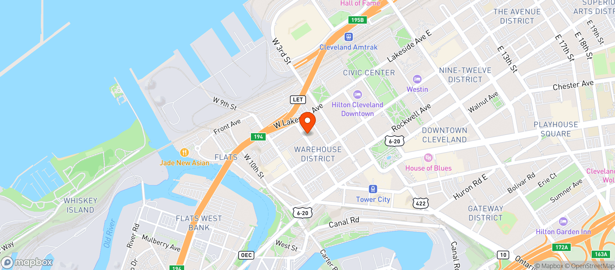 Map showing Barley House