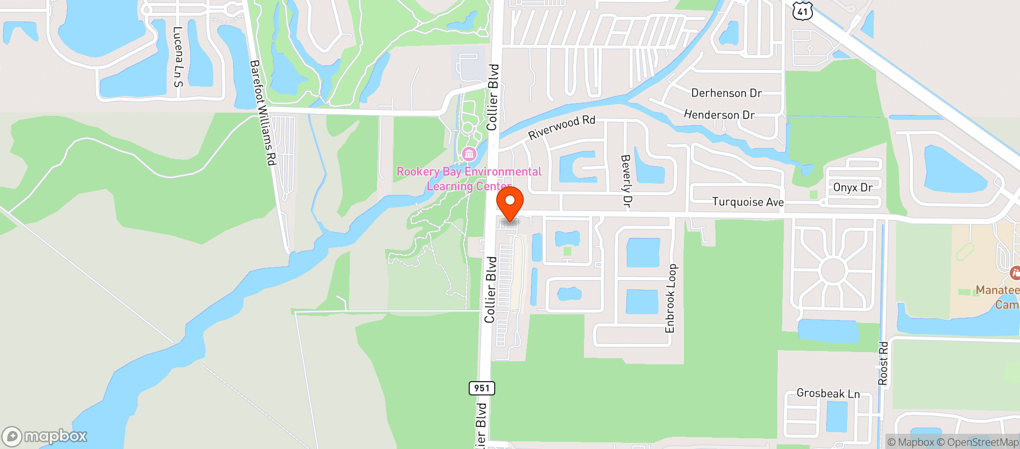 Map showing Circle K # 7522