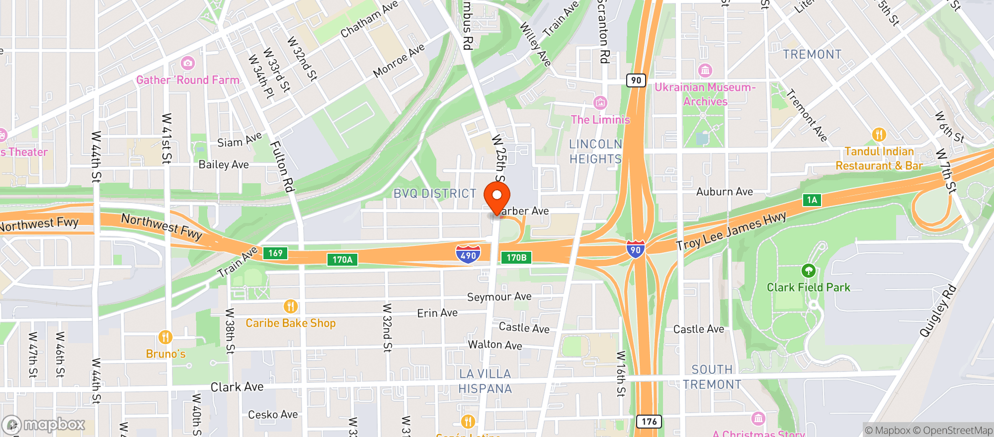 Map showing Sun Valley Beverage