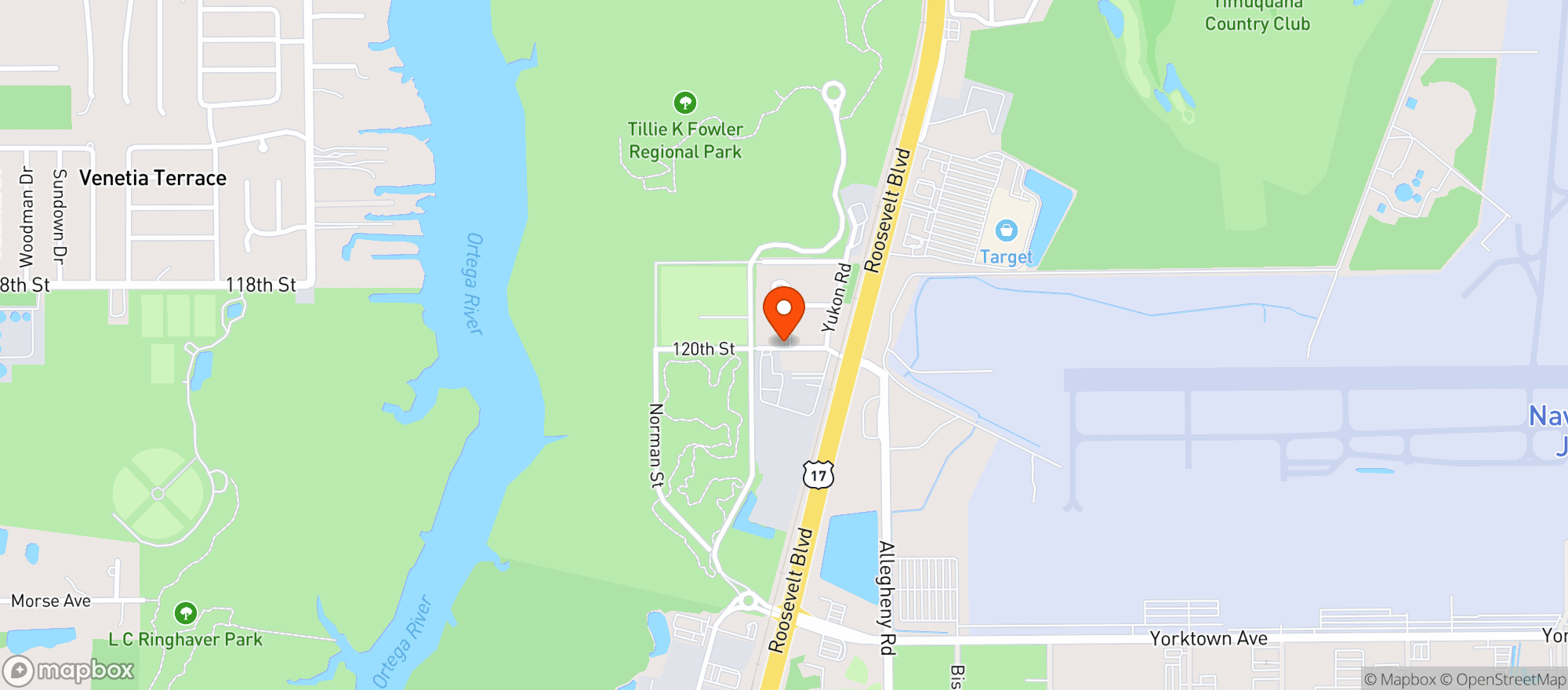 Map showing Jl Trents Seafood & Grill