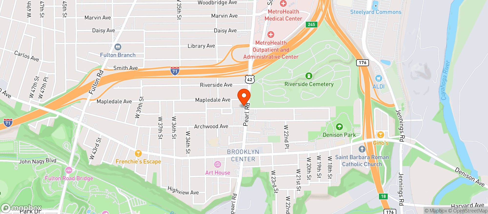 Map showing Midnight Smoke Shop & More