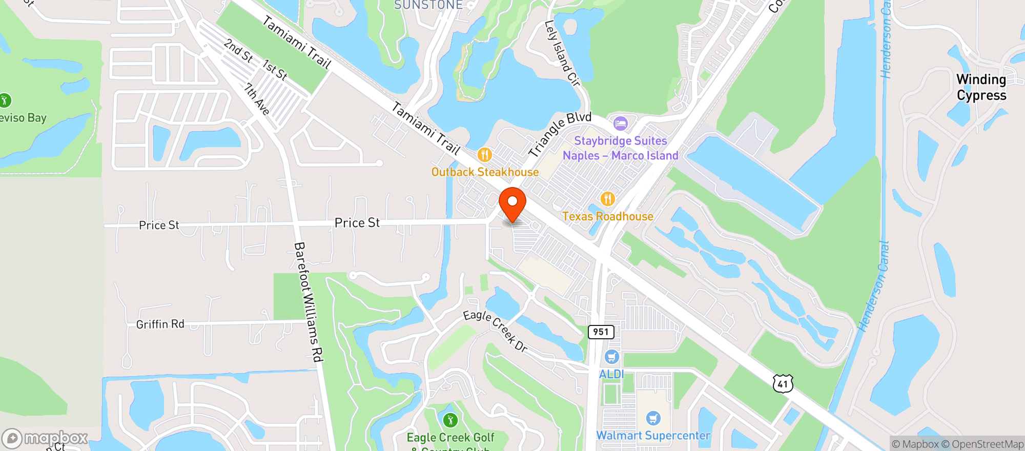 Map showing The Fresh Market
