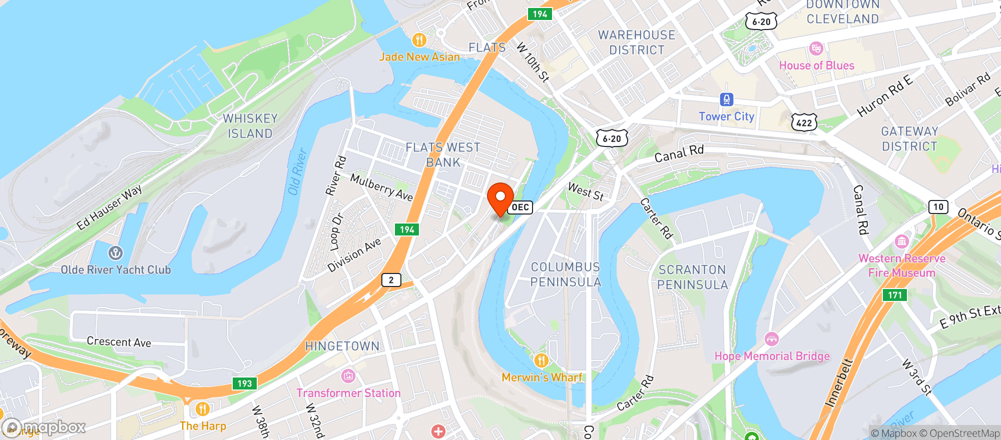 Map showing High Society Boutique