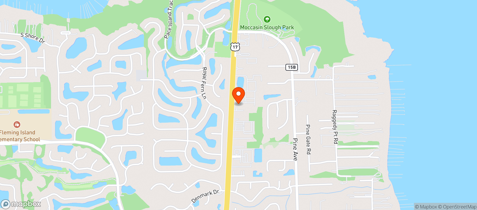 Map showing V Pizza