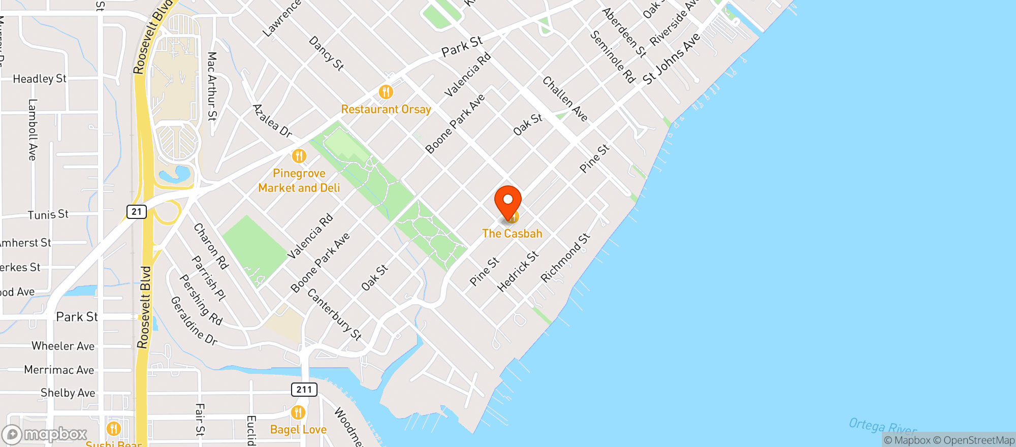 Map showing Shores Liquors On Premise
