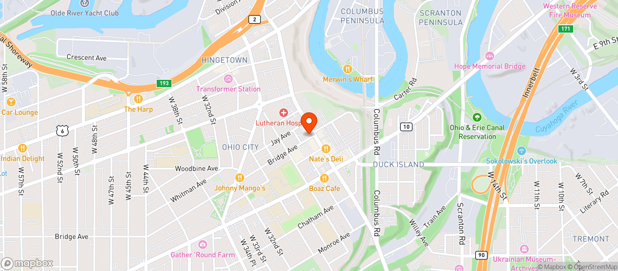 Map showing Old Angle