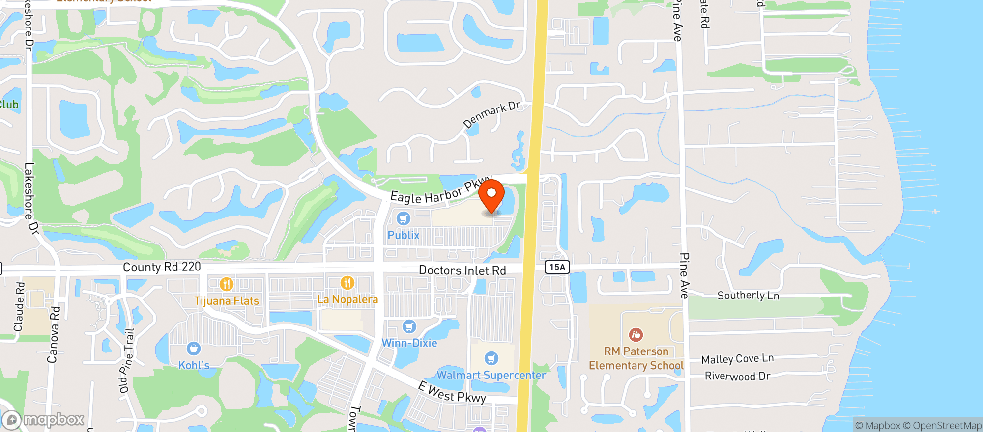 Map showing Target