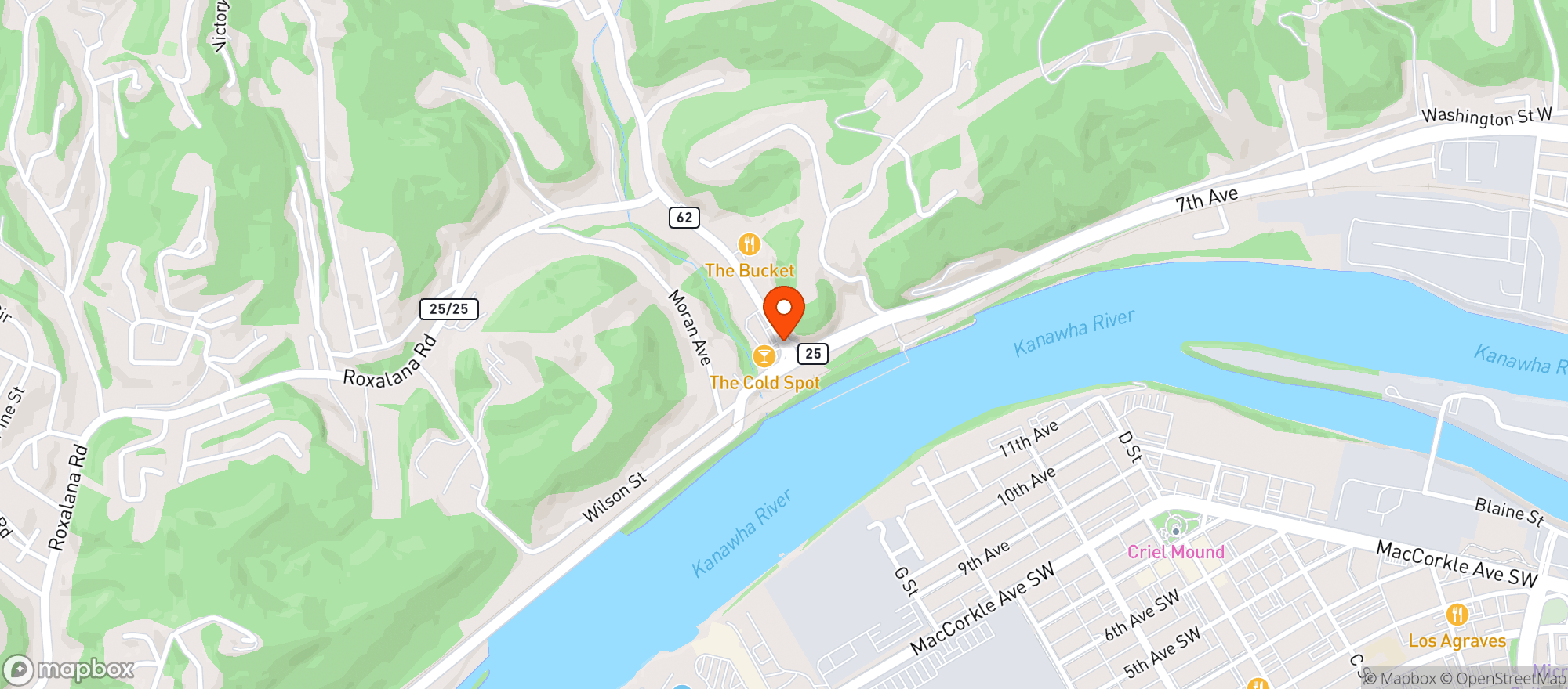 Map showing Cold Spot