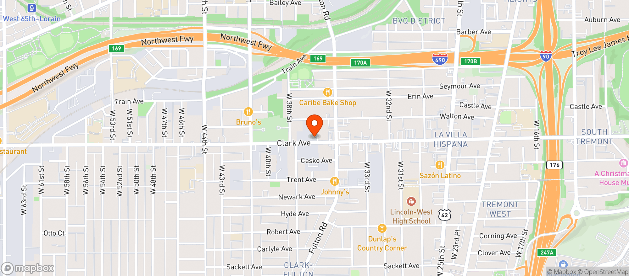 Map showing Char & Don Beverage Inc