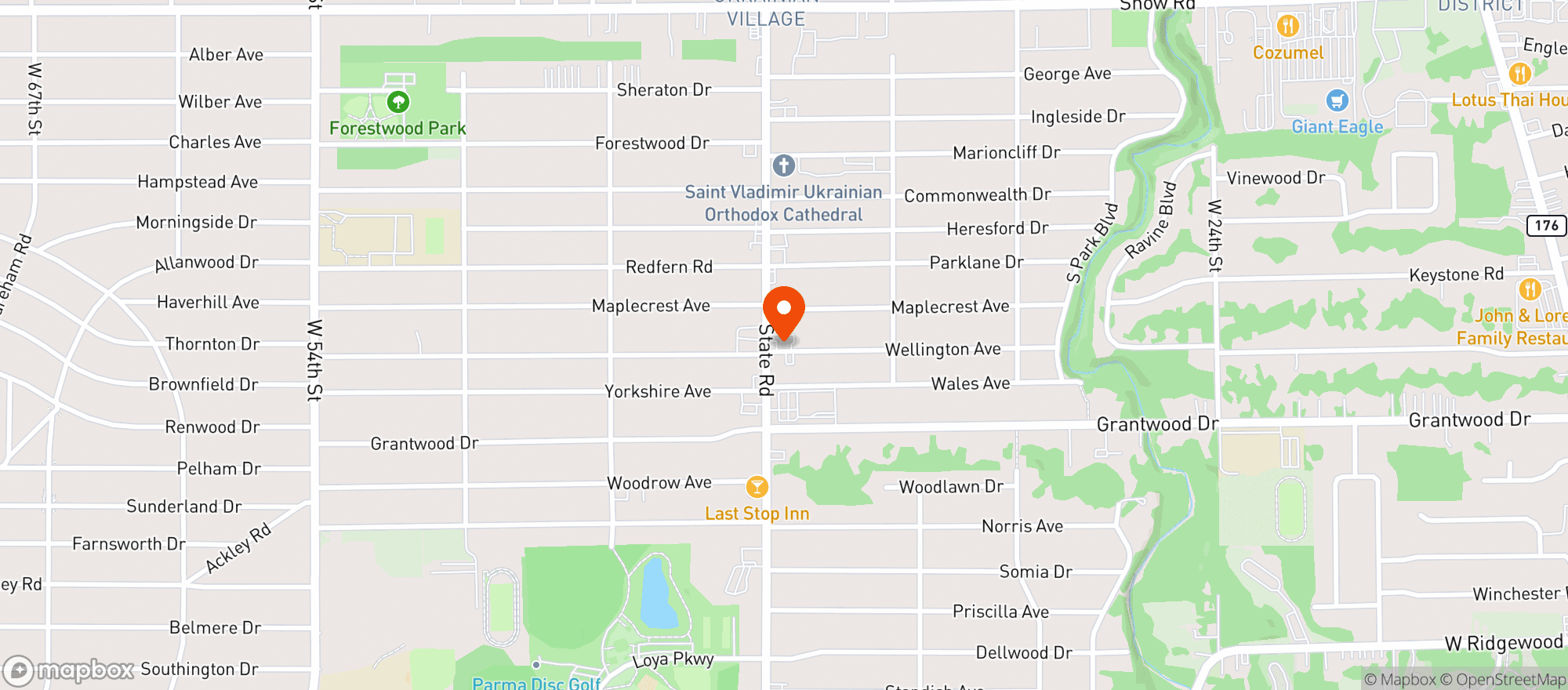 Map showing Sams Deli & Beverage