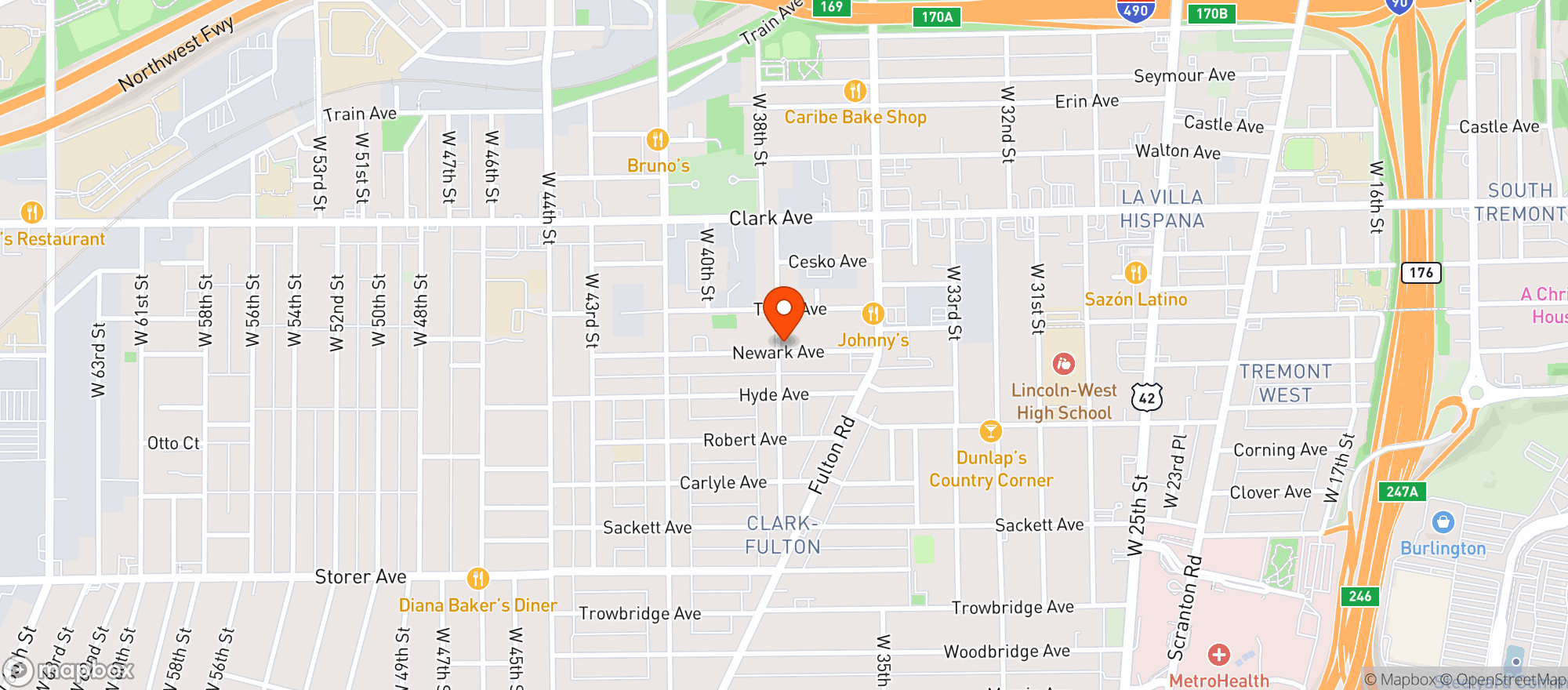 Map showing Family Food Market