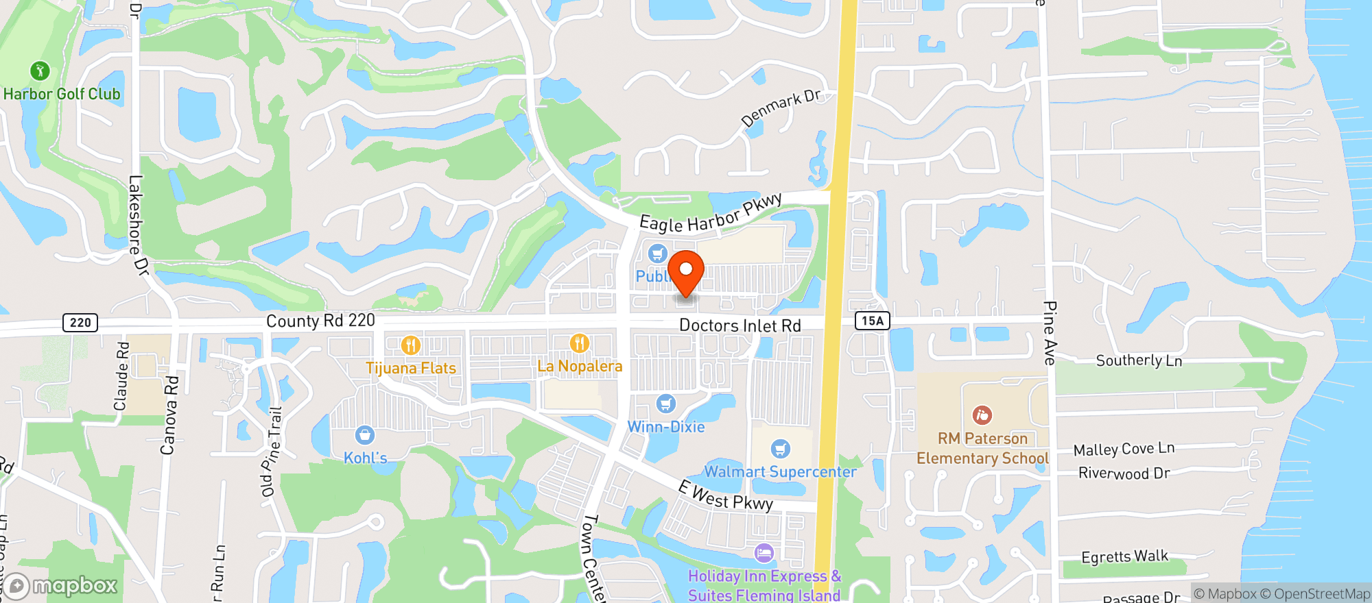 Map showing Publix