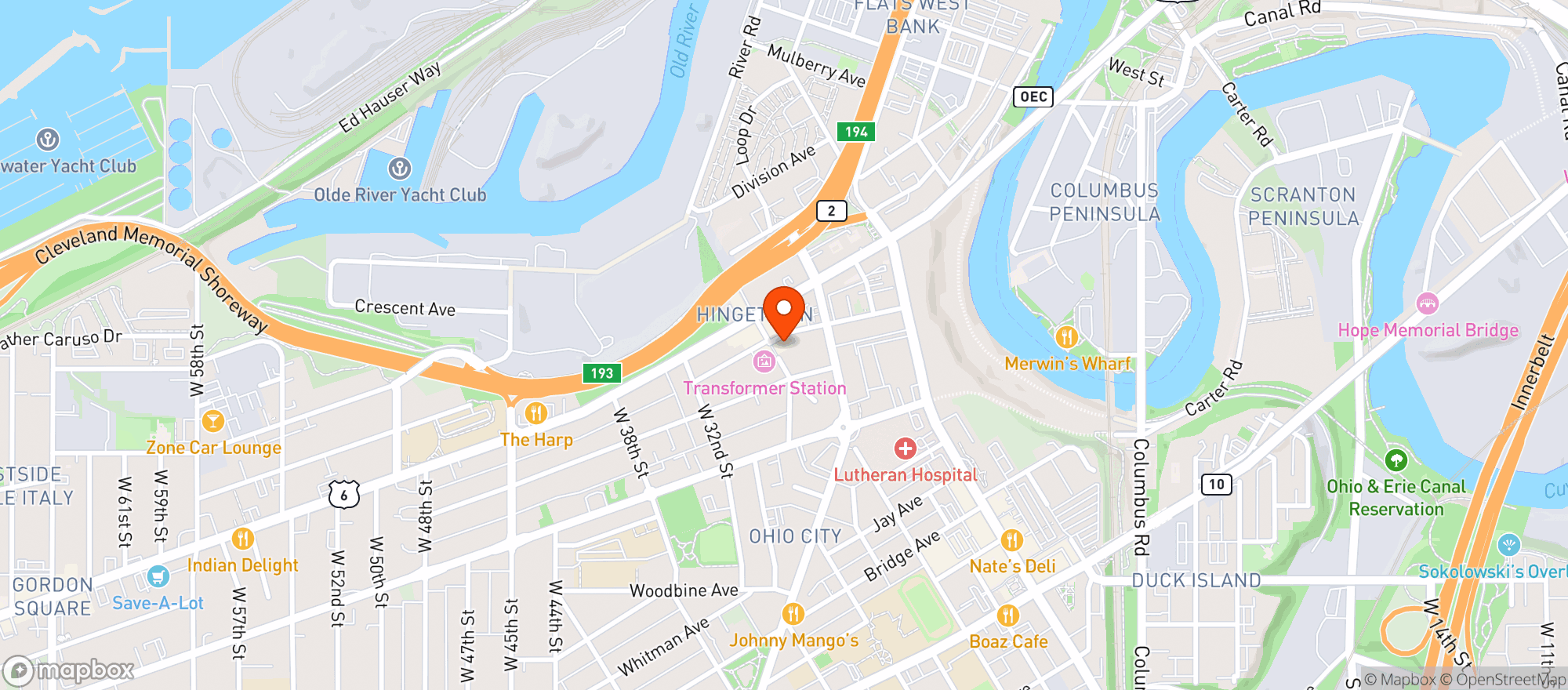 Map showing Larder Delicatessen And Bakery