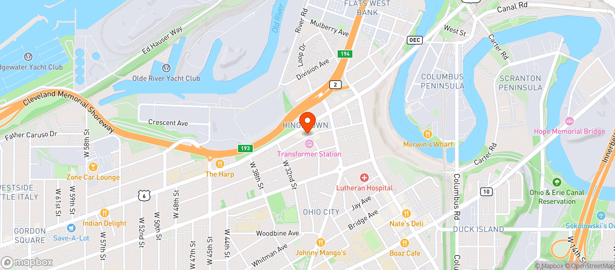Map showing Verbena Free Spirited Shoppe