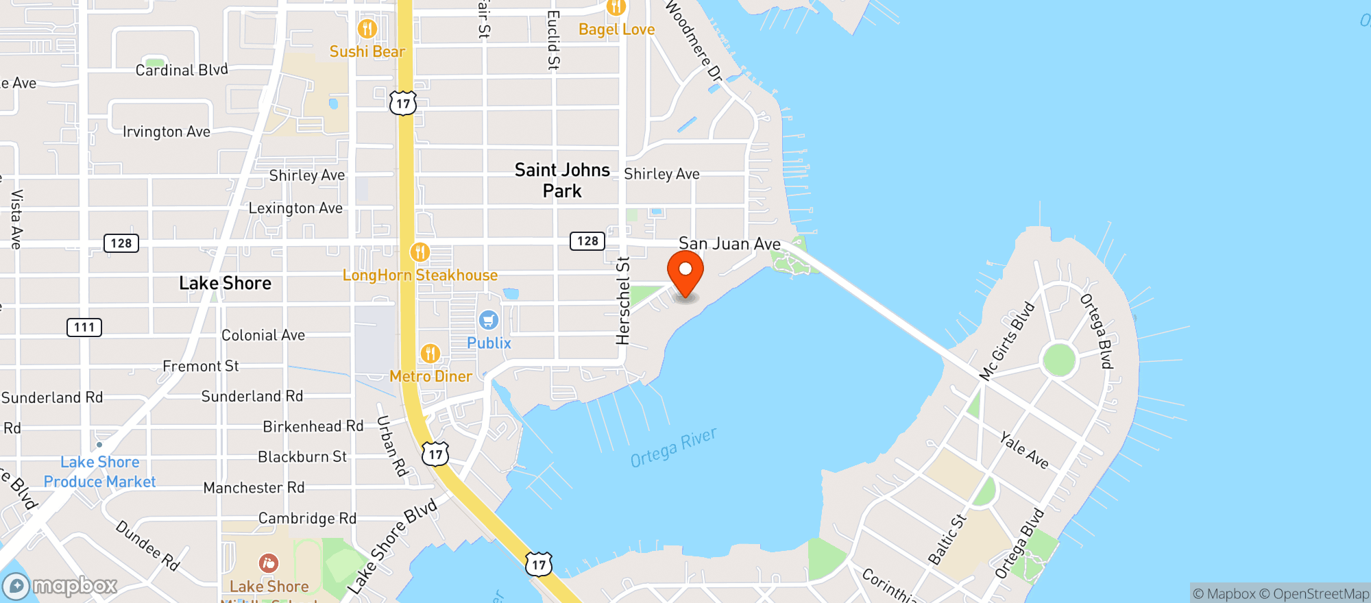 Map showing German American Club