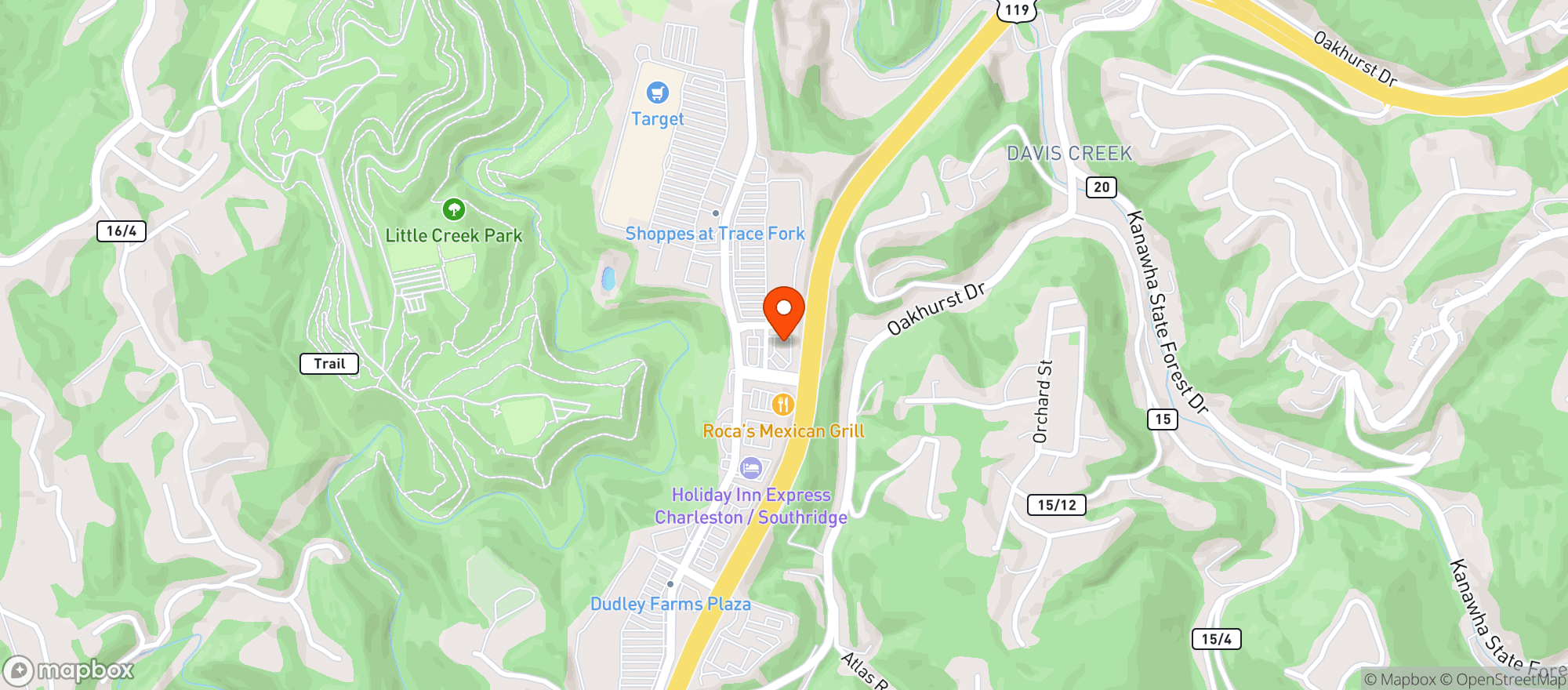 Map showing One Stop West Virginia #8517