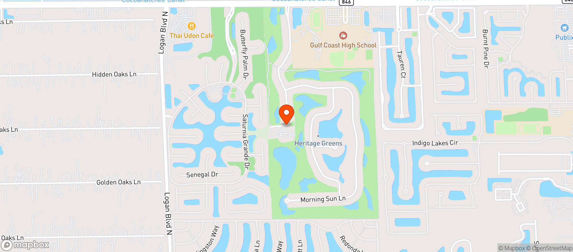 Map showing Arrowhead Golf Club