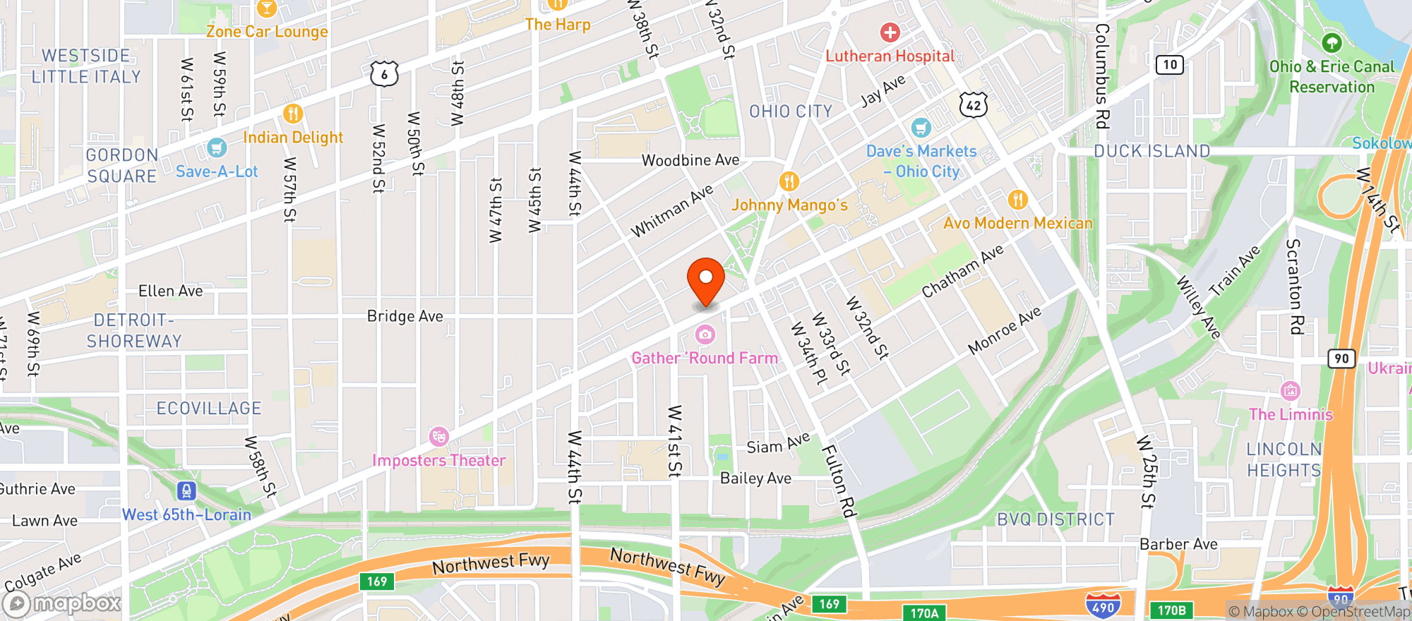 Map showing Juneberry