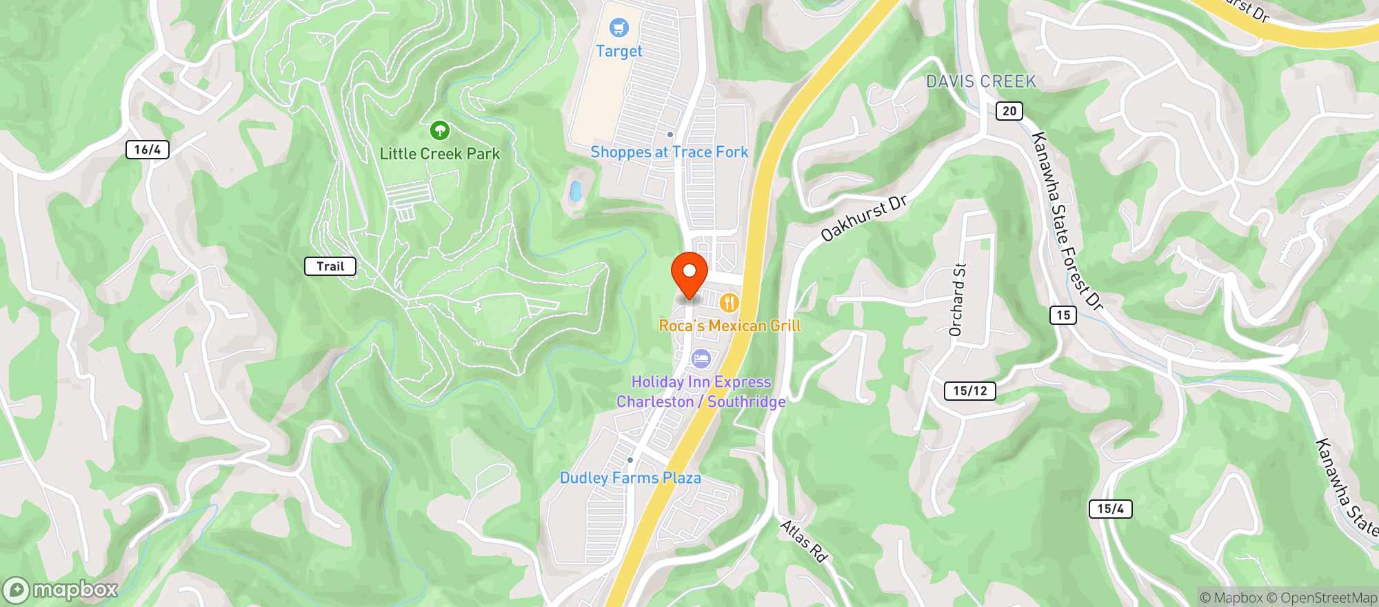 Map showing Roca