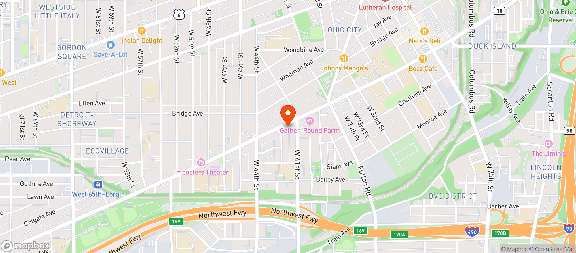 Map showing Heart Of Gold