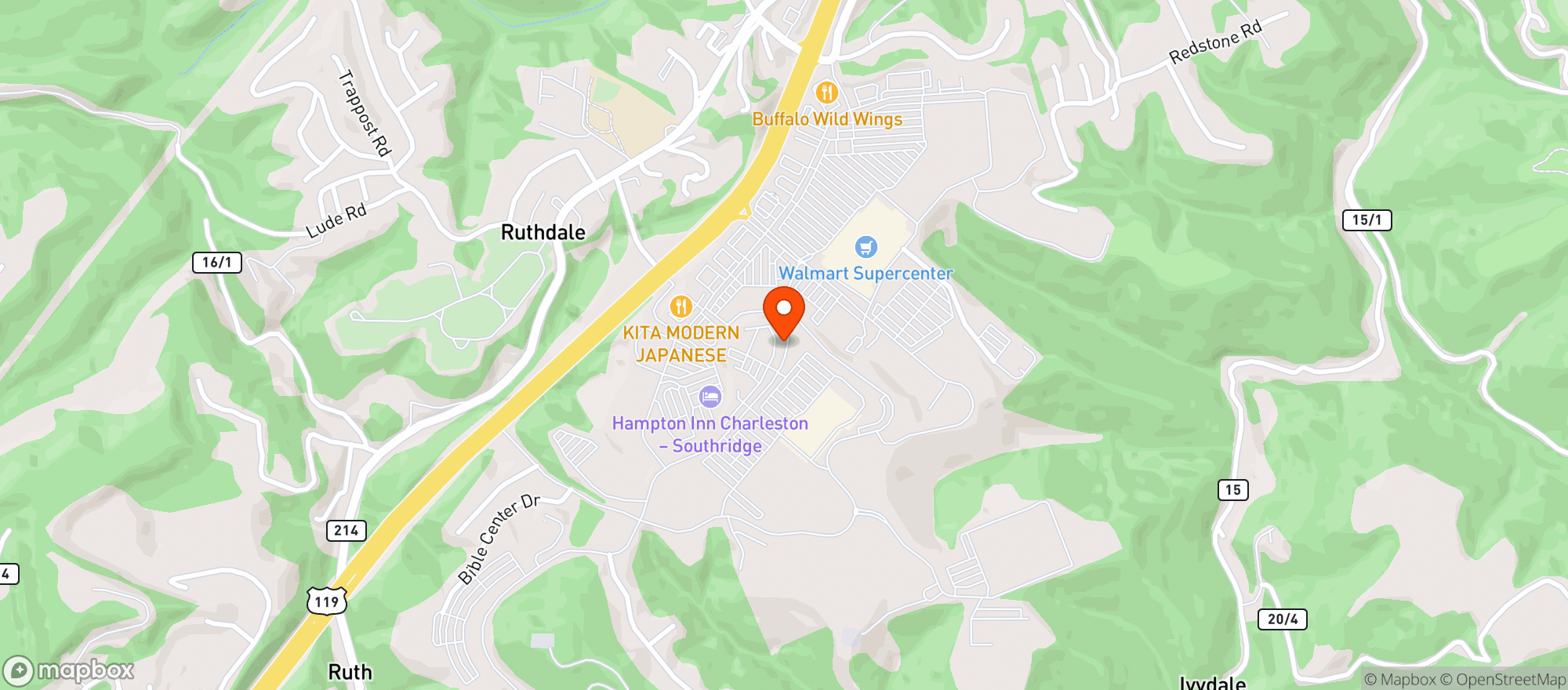 Map showing Red Lobster