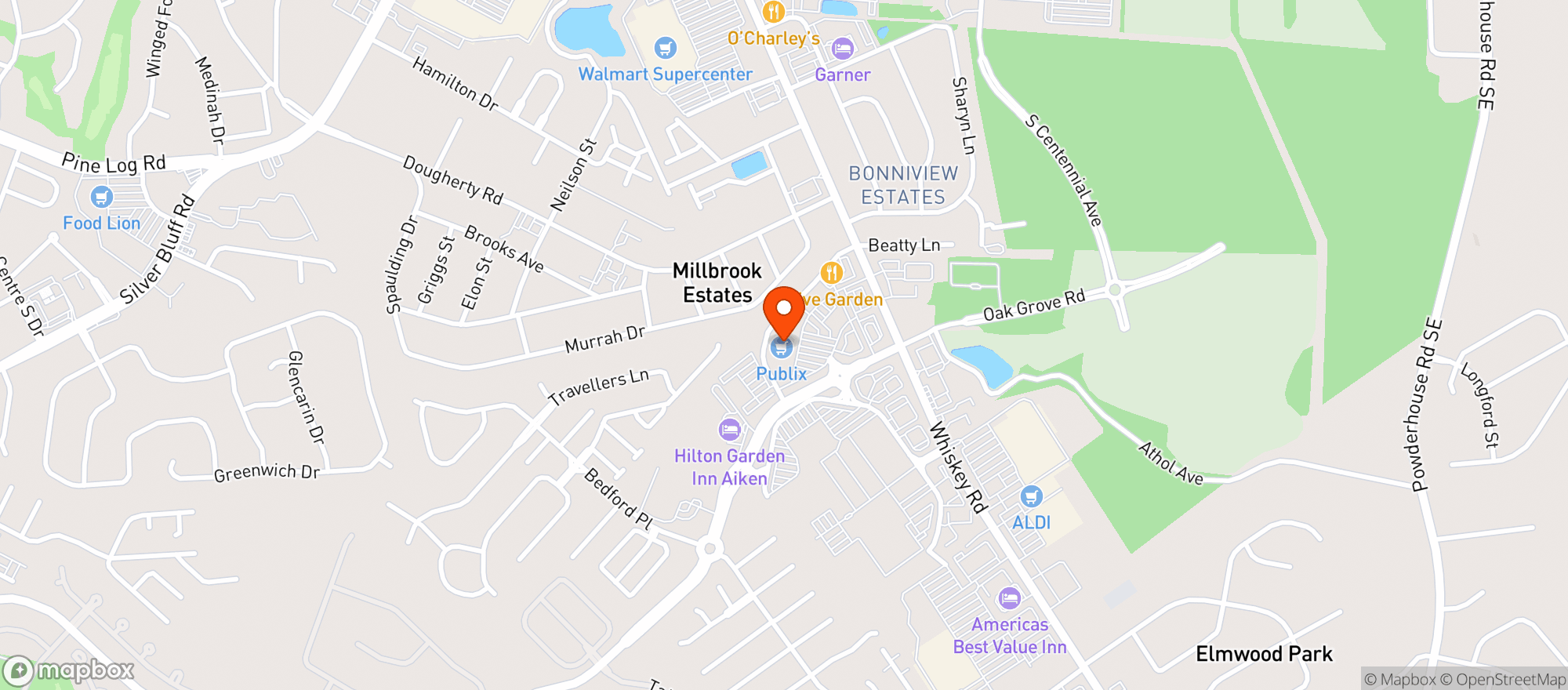 Map showing Publix