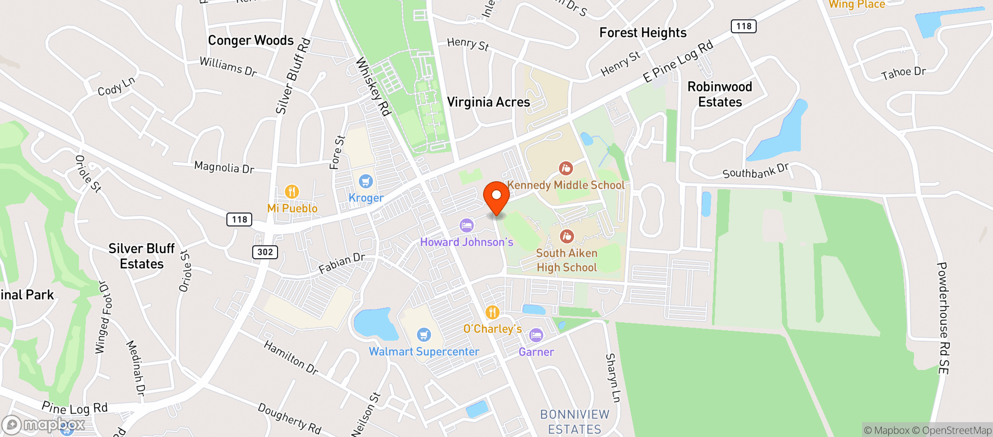 Map showing Your CBD Store Aiken