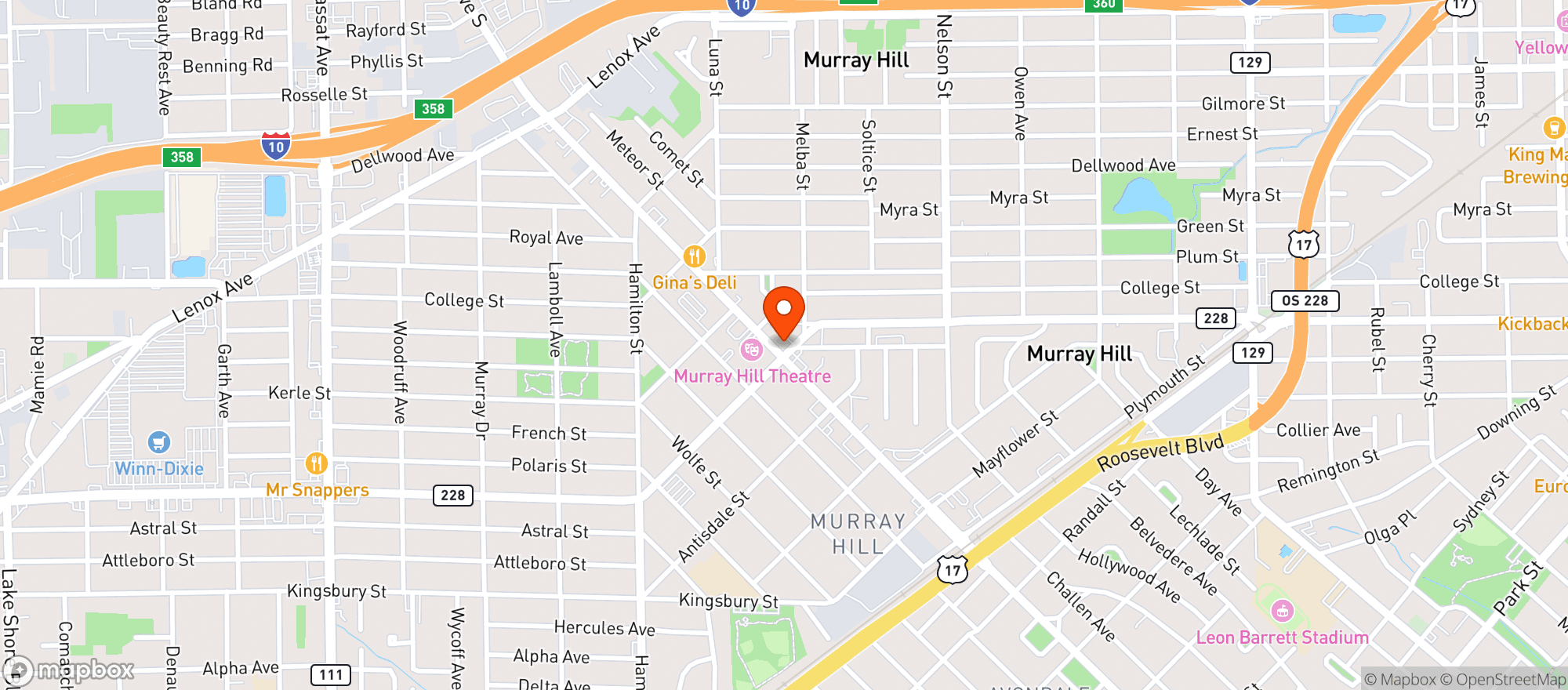 Map showing Hamburger Mary S (edgewood)