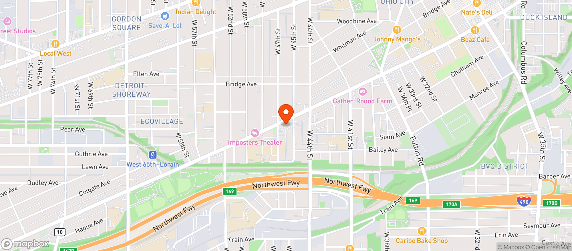 Map showing Visible Voice Books