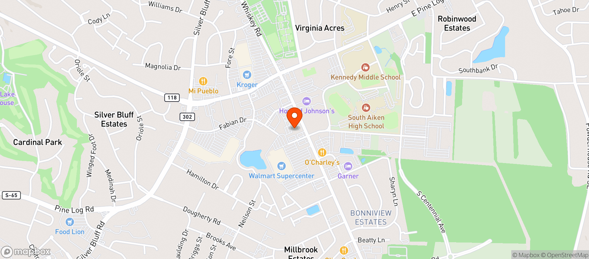 Map showing Vitamin Shoppe - Aiken