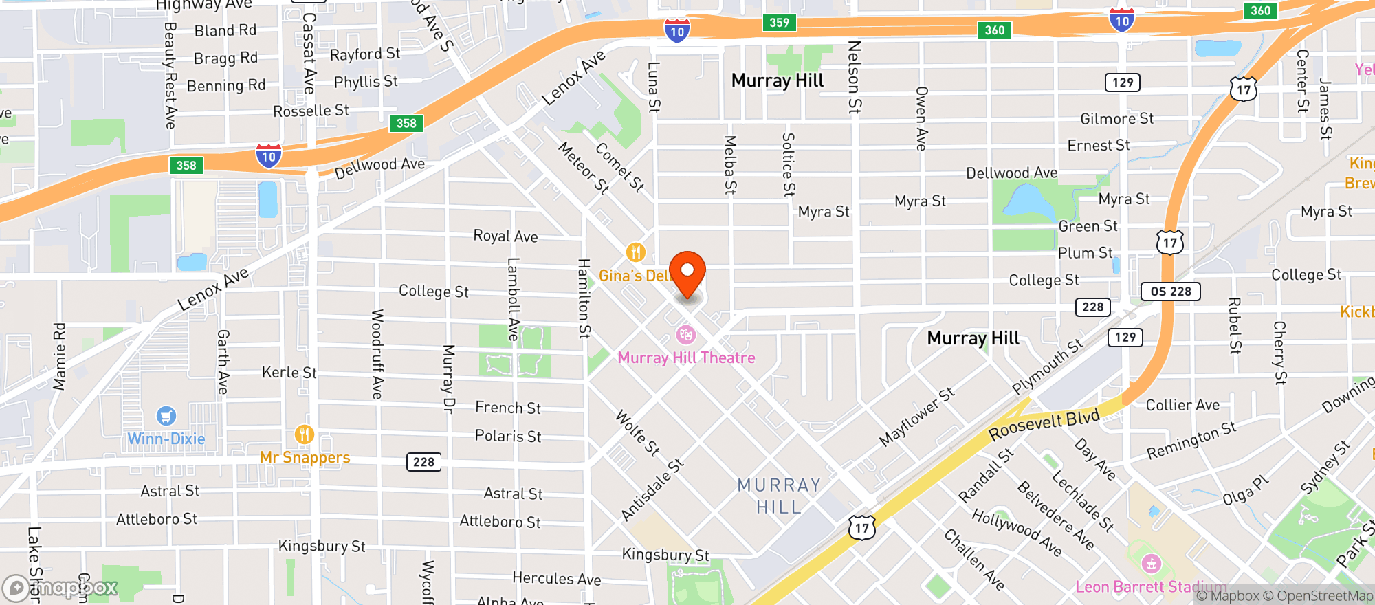 Map showing La Cena Ristorante