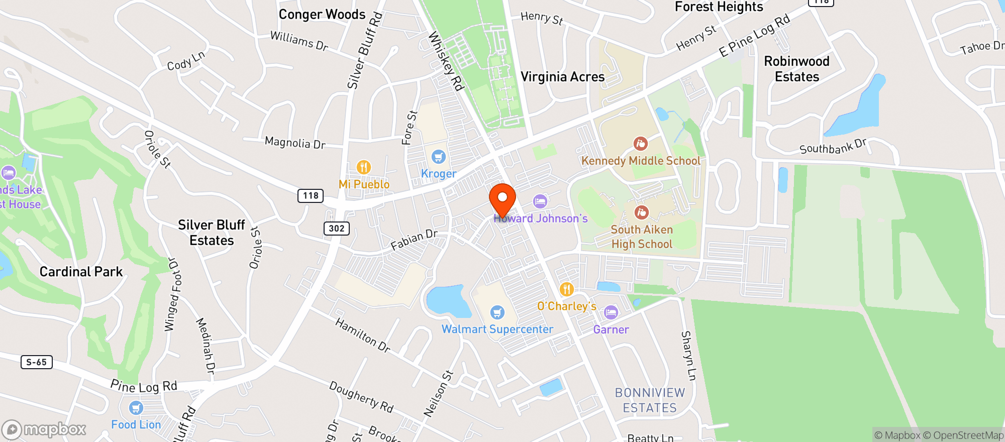 Map showing VAPOR TEK USA