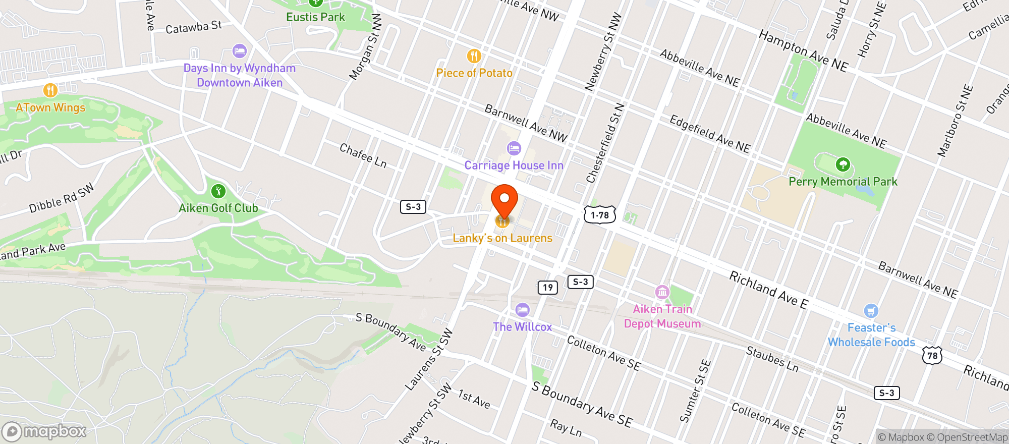Map showing Whiskey Alley