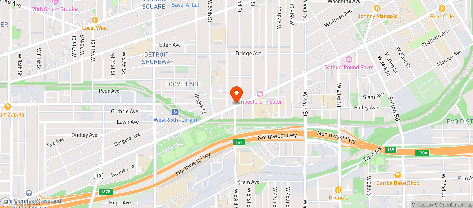 Map showing Judith Cafe