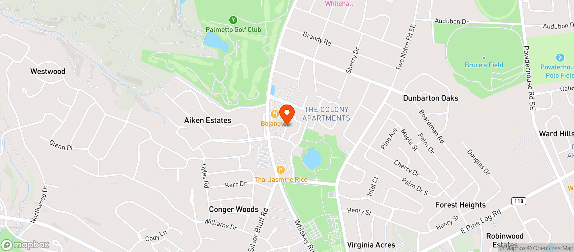 Map showing The Fresh Market