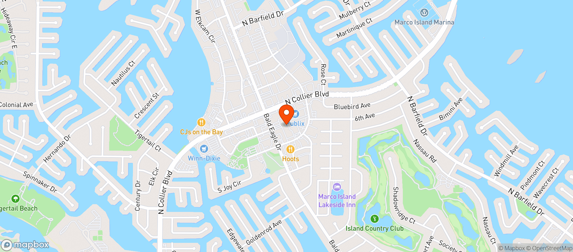 Map showing Publix