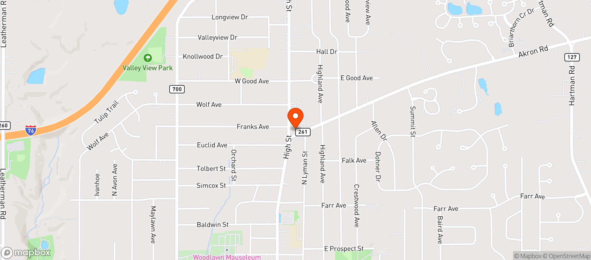 Map showing Convenient Food Mart #745