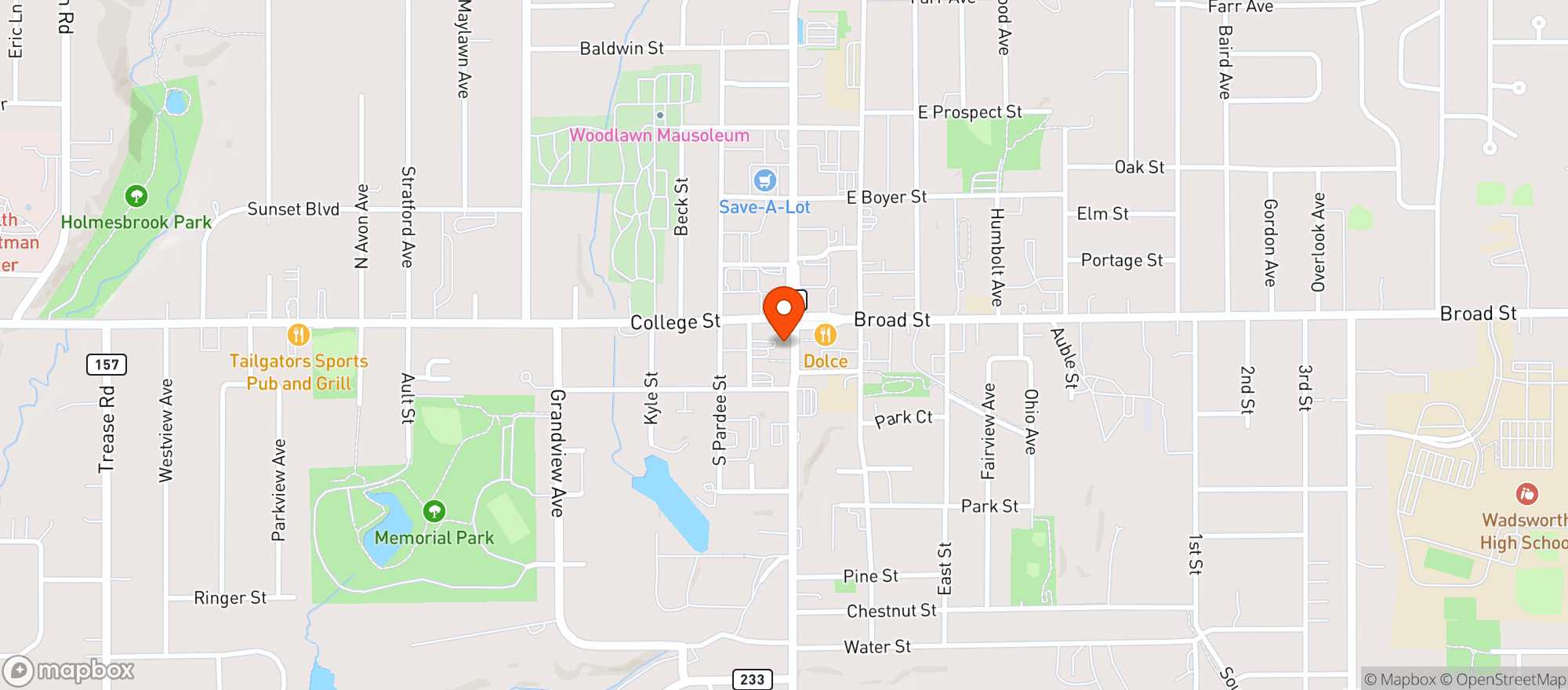 Map showing Wadsworth Brewing Co