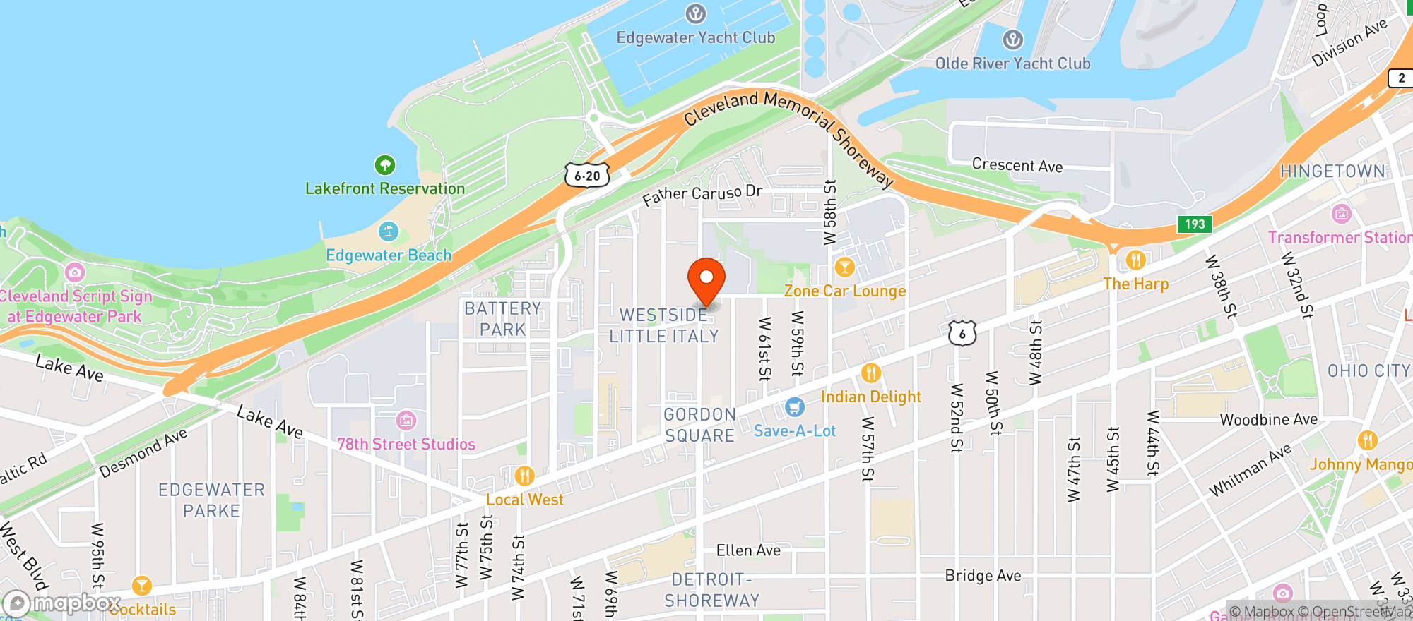 Map showing Il Rione Pizzeria