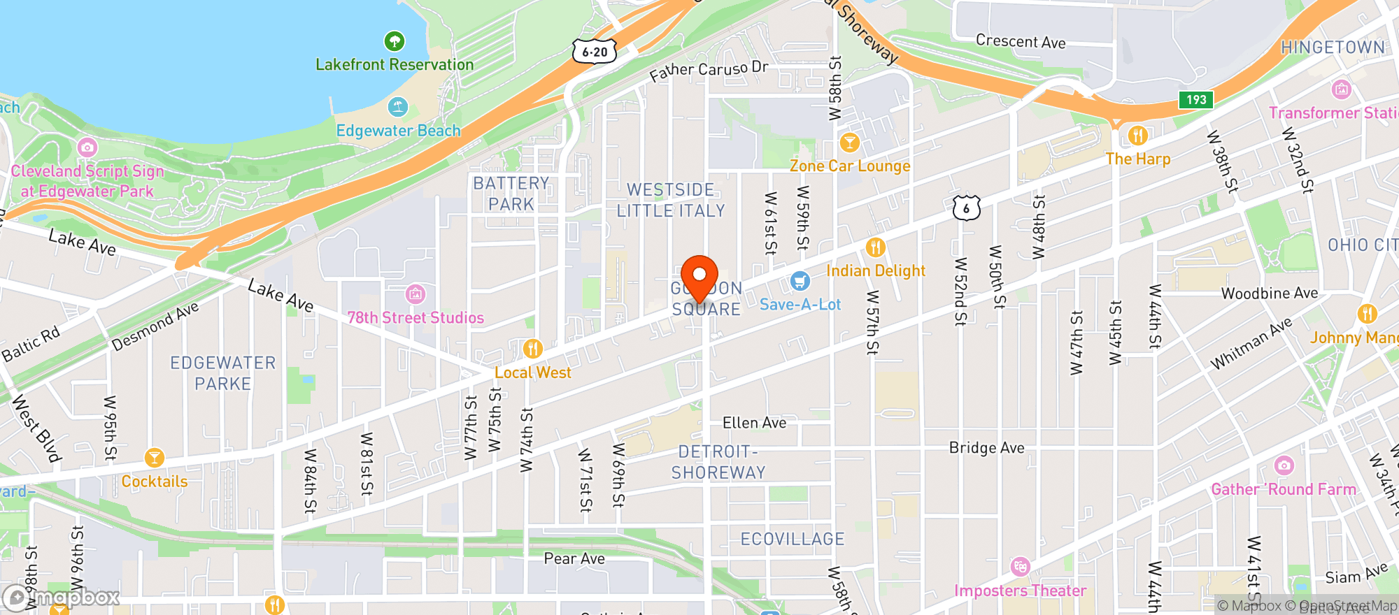 Map showing BREWNUTS