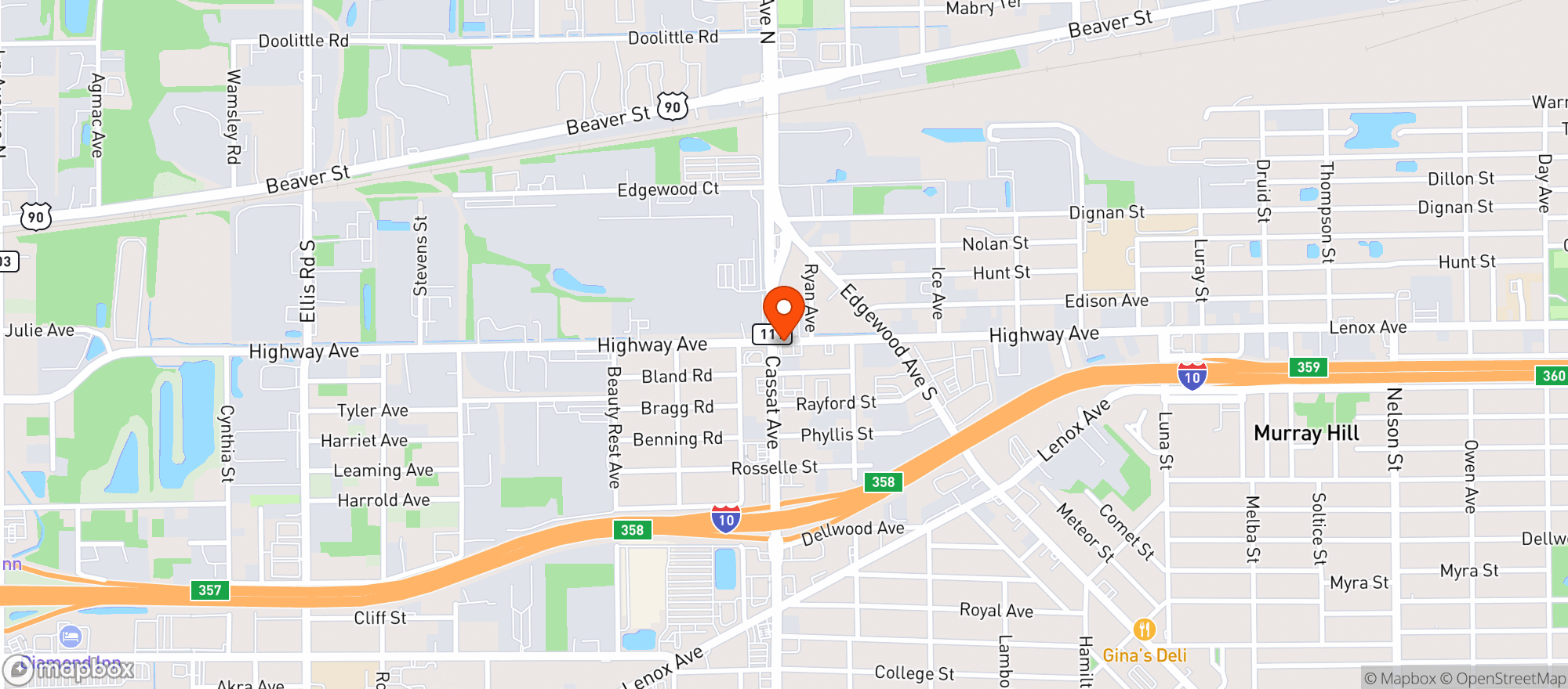 Map showing Shores Liquor