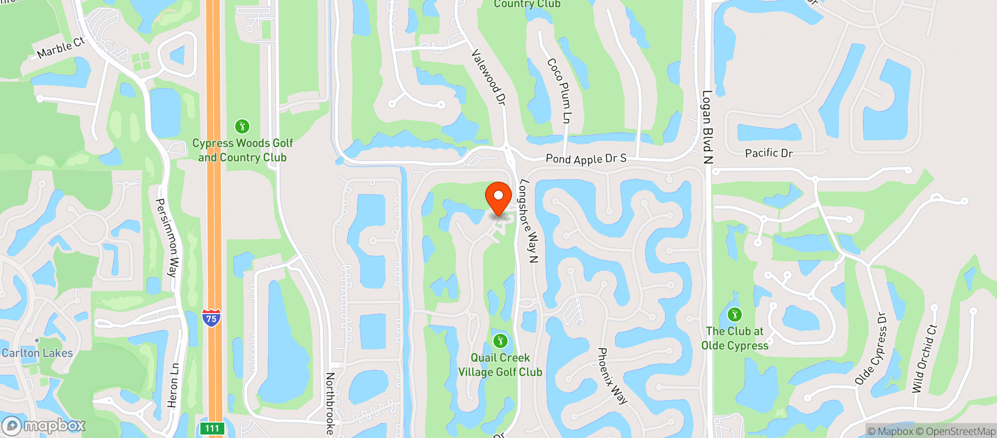 Map showing Quail Village Golf Club