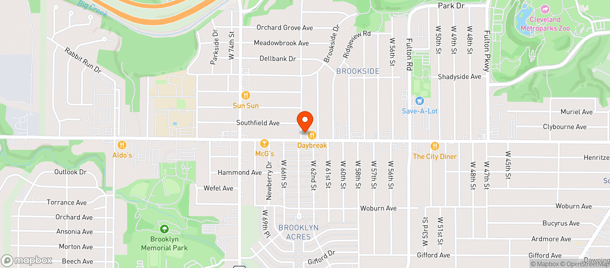 Map showing Memphis Mart