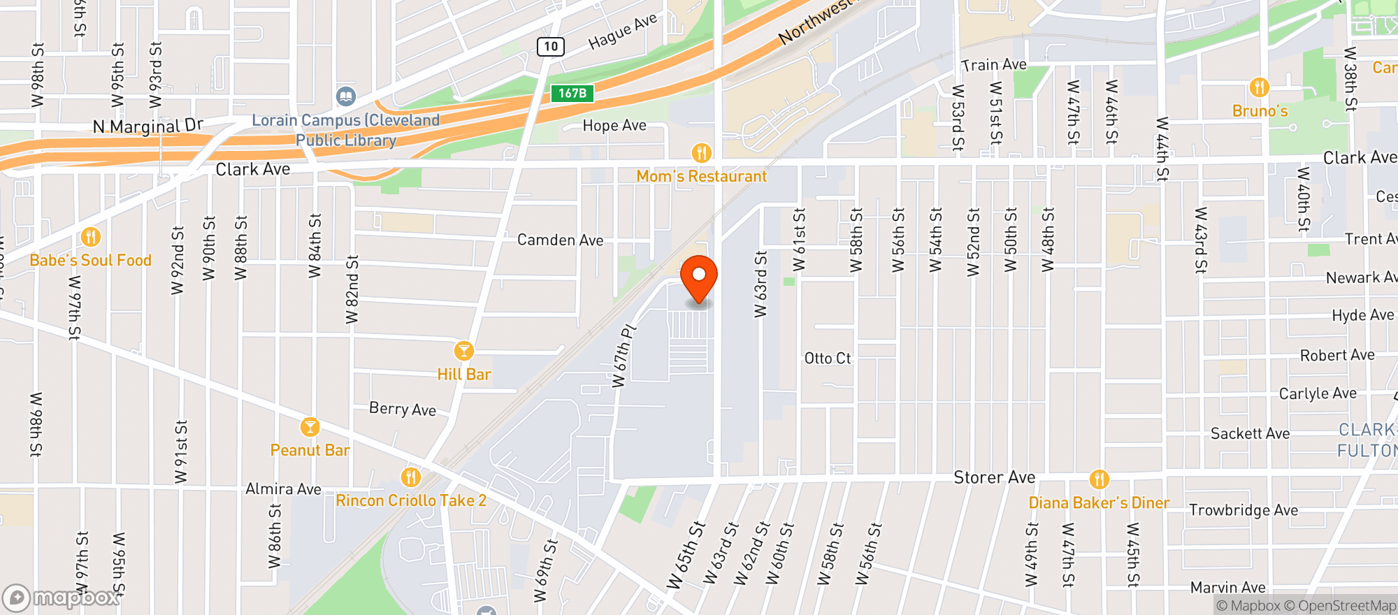 Map showing BevMo - Ashbury Towers
