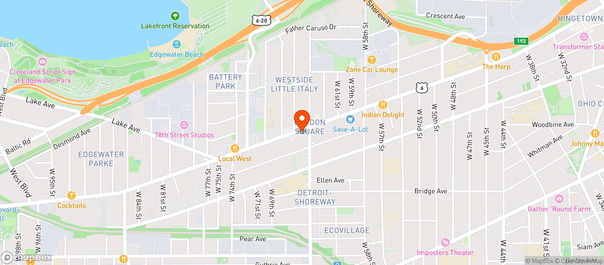 Map showing Oceanne Studio & Boutique