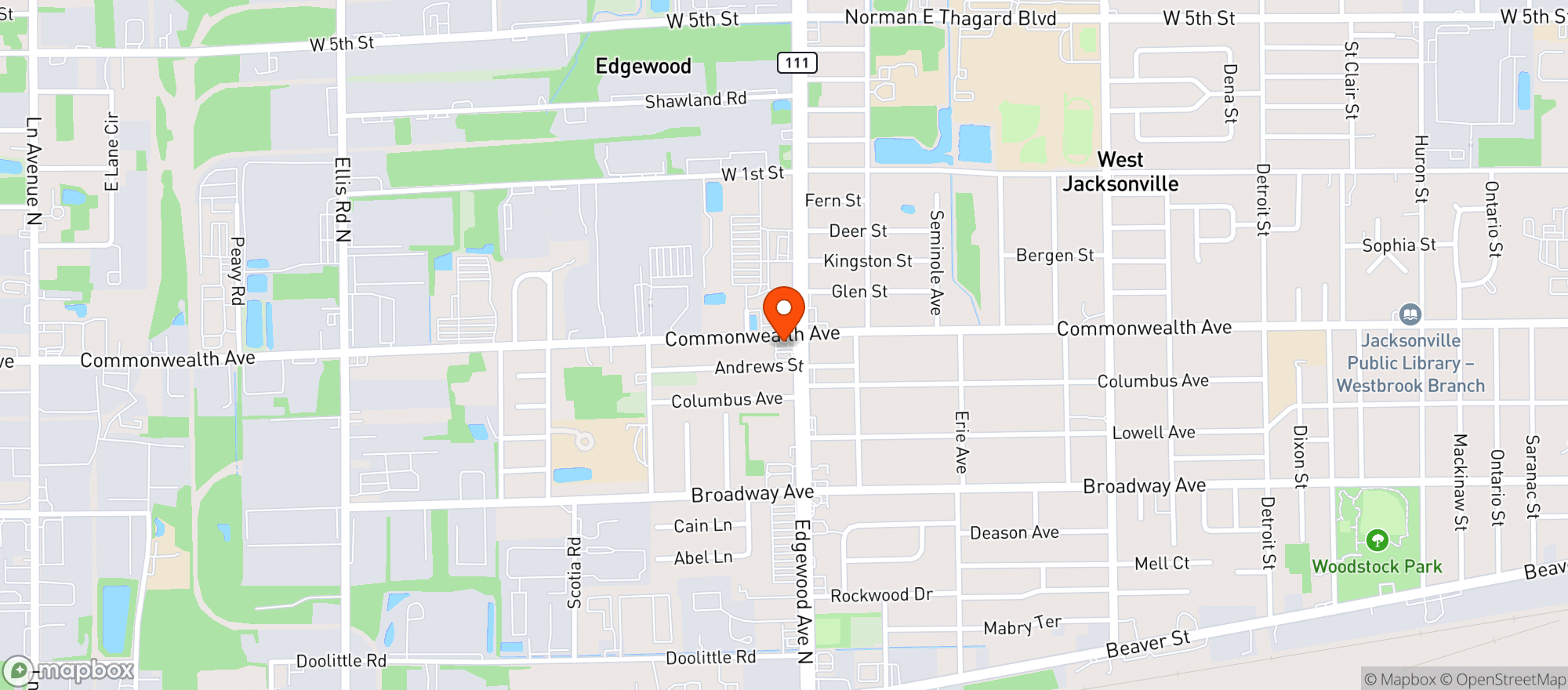 Map showing Leos Liquor